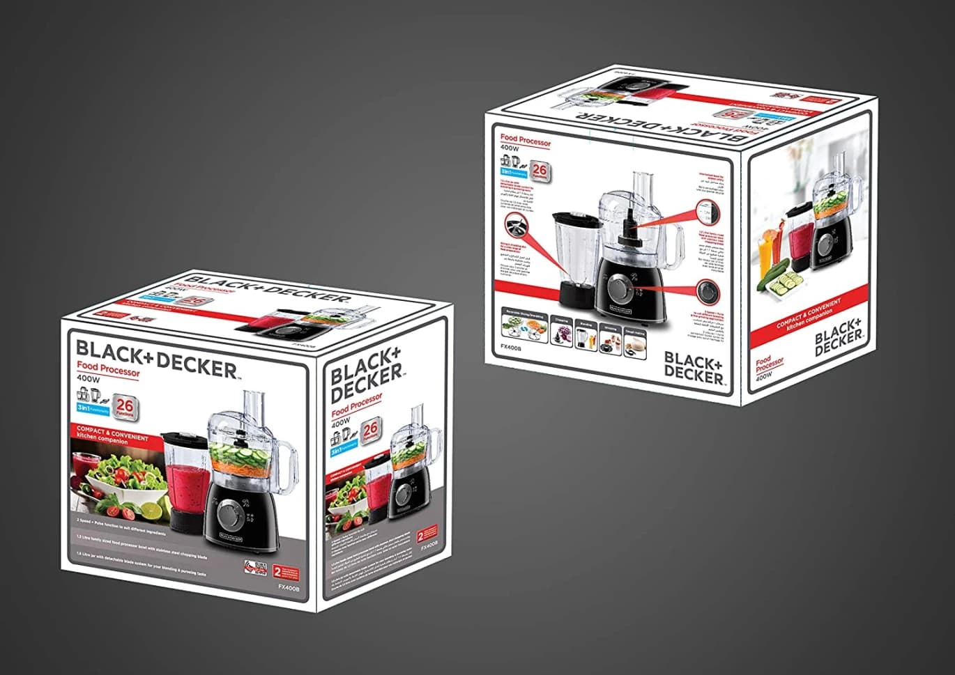 Black & Decker 400W Food Processor 1.25L Size Size Bowl 33 وظائف