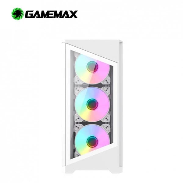GAMEMAX Destroyer TGB Mid Tower Case, Tempered Glass Side & Front Panel, Supports (Micro ATX, Mini ATX), 4x ARGB Fans - Black
