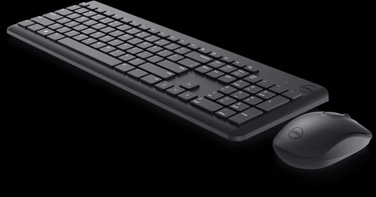 Dell KM3322W keyboard and Mouse Wireless Kit, Anit-Fade and Spill-Resistant Keys, Up to 36 Months Battery Life - Black