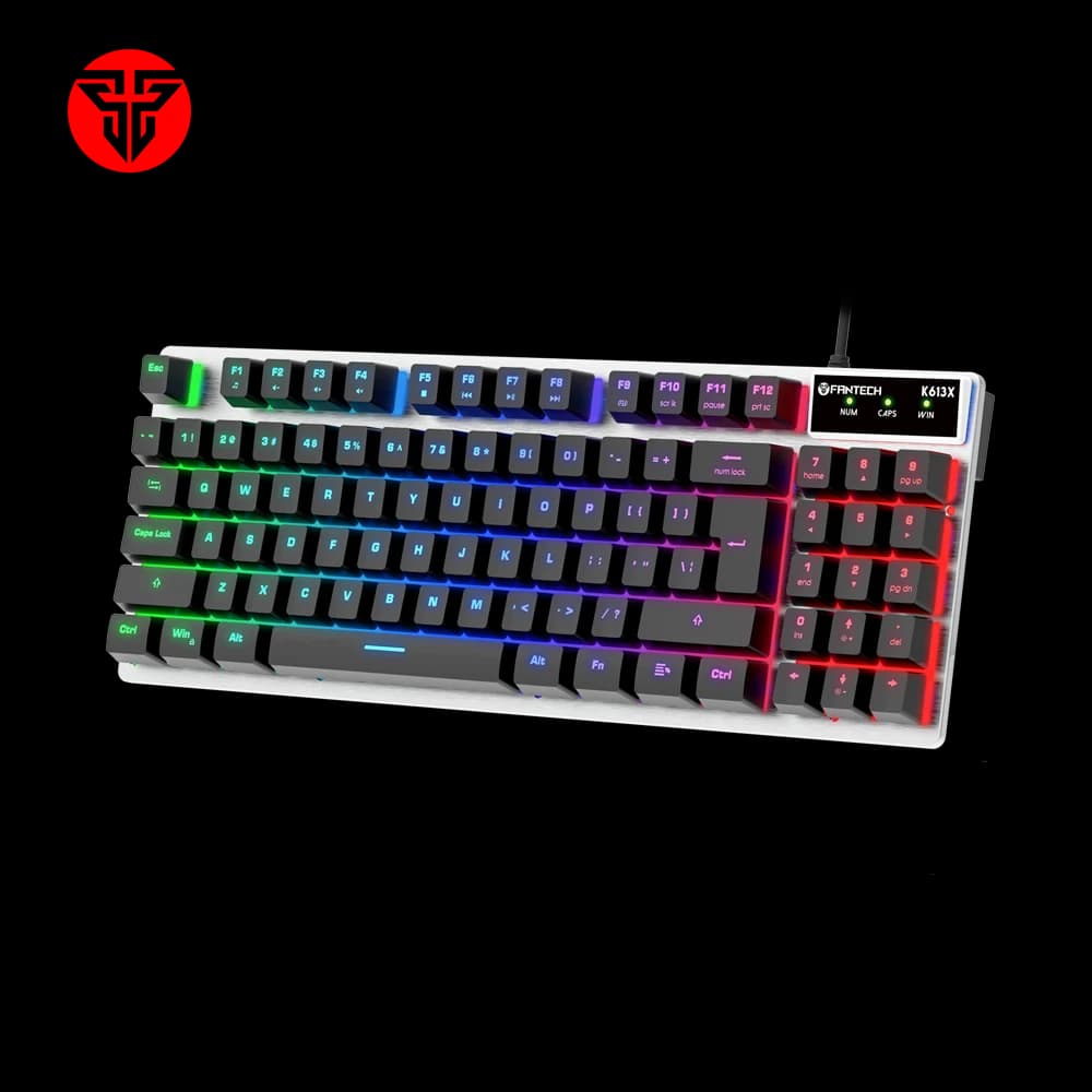 Fantech Fighter K613x Tournament Edition Compact Gaming Keyboard with Metal Body & 3 RGB Backlit Modes - Floating Switch