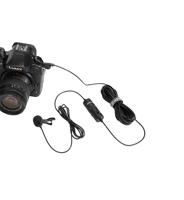 Boya BY-M1 Lavalier Omnidirectional Universal Auxiliary Microphone for Cameras & Smartphones with 6.0m Cable - Black