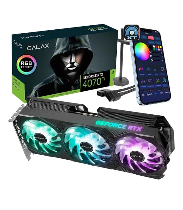 GALAX GeForce RTX™ 4070 Ti EX Gamer V2, Xtreme Tuner App Control, 12GB, GDDR6X, 192-bit, DP*3