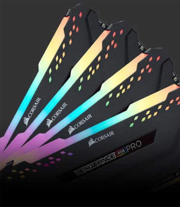 CORSAIR VENGEANCE® RGB PRO 16GB (2 X 8GB) DDR4 DRAM 3200MHZ C16 MEMORY KIT — BLACK