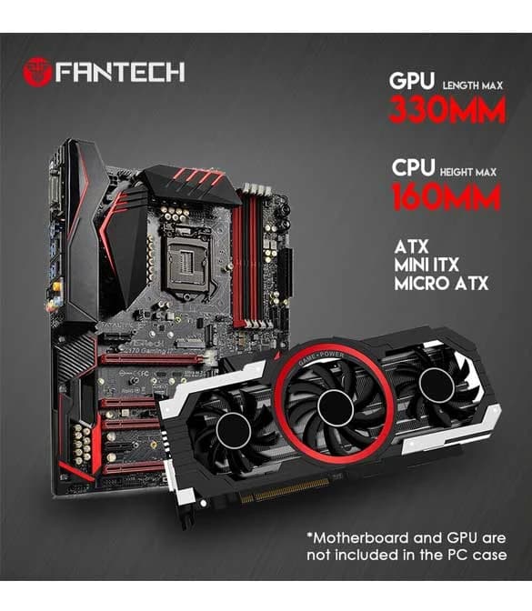 Fantech AERO CG80 RGB Middle Tower Case - White