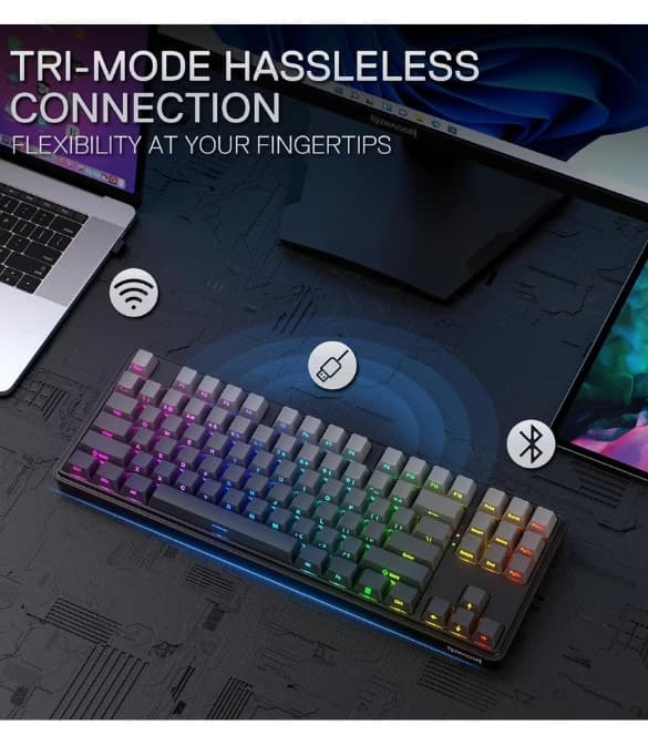 Redragon K707 WBB-RGB-PRO GB 80% Gasket Gaming Keyboard