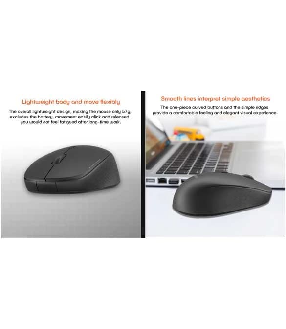 MeeTion R570 Silent 2.4ghz Wireless Mouse -Black