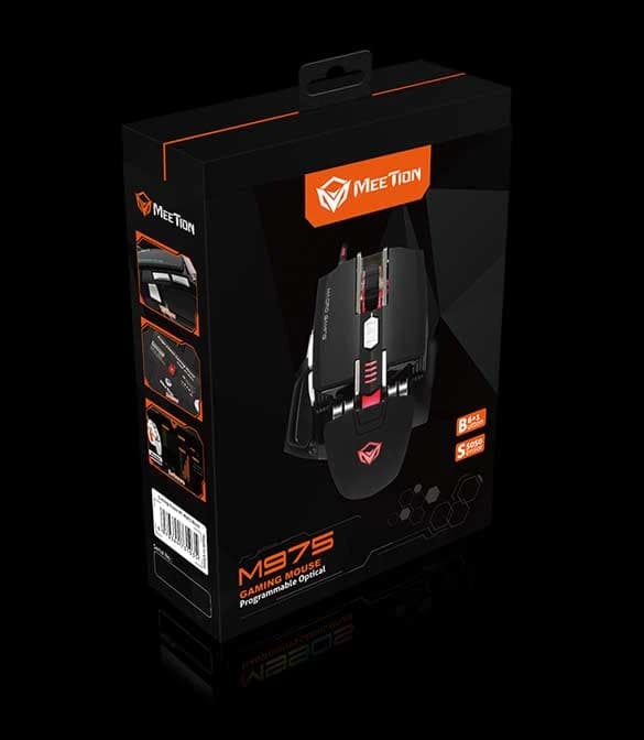 Meetion M975 USB Corded Gaming Mouse -Black