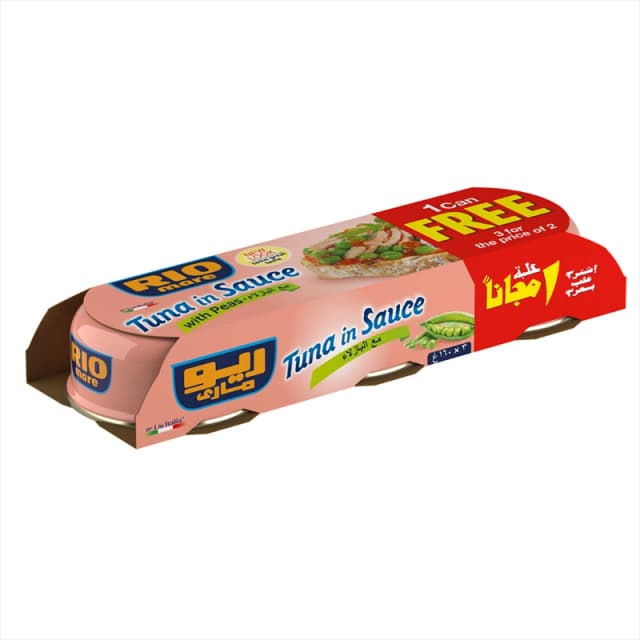 ريو ماري وجبة جاهزة - تونة مع بازلاء 160غ × 3 قطع