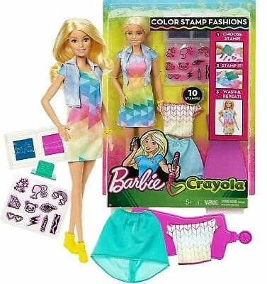 Barbie Crayola Color Stamp Fashion Doll