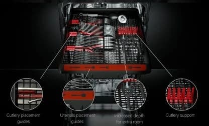 غسالة صحون AEG 13 طقم 3 سلال 4 رشاشات ComfortLift - ستينلس ستيل