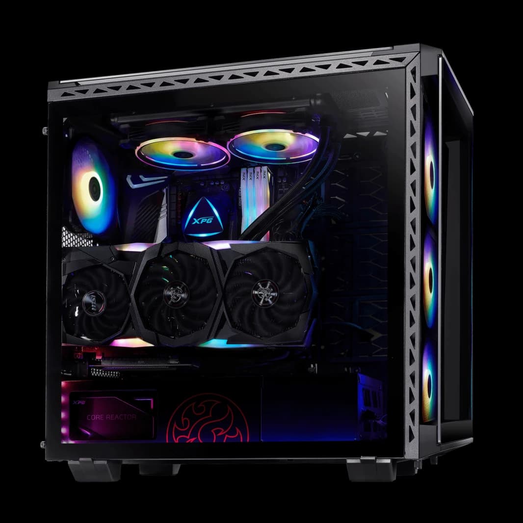 هيكل كمبيوتر XPG BATTLECRUISER Super Mid- Tower (أسود)