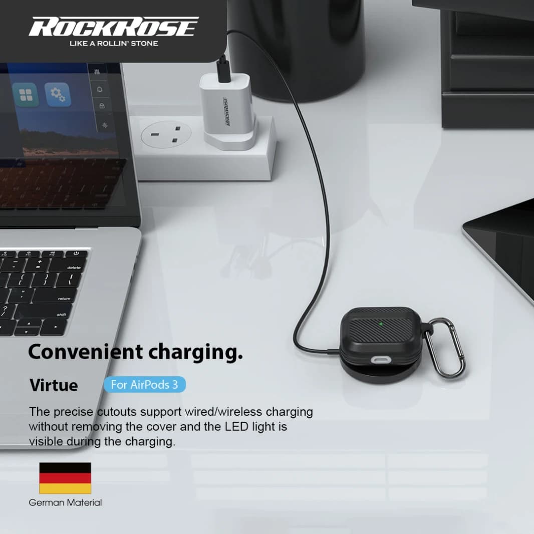 RockRose Virtue Black TPU Case For AirPods 3 Black