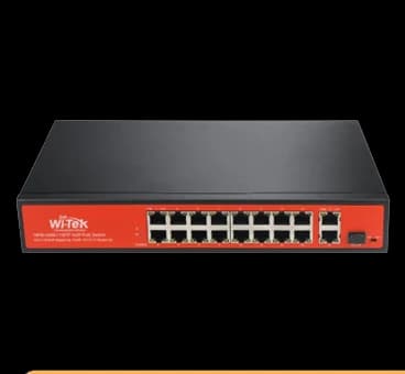 WI-PS518GV 16FE  2GE  1SFP منافذ 48V VoIP بو التبديل مع 16 ميناء بو