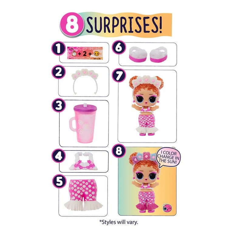 L.O.L. Surprise Sunshine Makeover Doll 12 Pcs Pdq