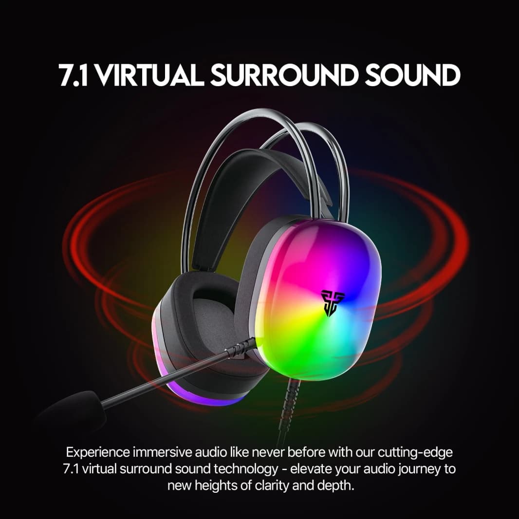 Fantech Aurora Hg29 7.1 سماعة ألعاب الصوت المحيطة الظاهرية RGB