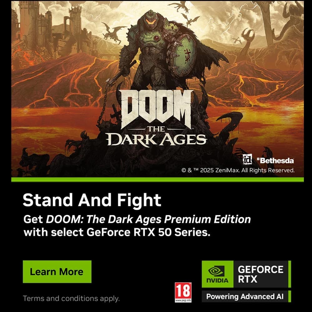 GIGABYTE GEFORCE RTX 5070 TI Gaming OC 16G GRAFE CARD GPU بواسطة NVIDIA Blackwell Architecture و DLSS 4 (GV-N507TGAMING OC-16GD) (DOOM: The Dark Ages Geforce RTX 50 Series Backdle)