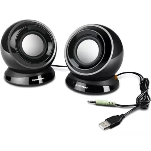مكبر صوت Lenovo Wired لجهاز الكمبيوتر المحمول والكمبيوتر M0520 - 3W Driver - Black