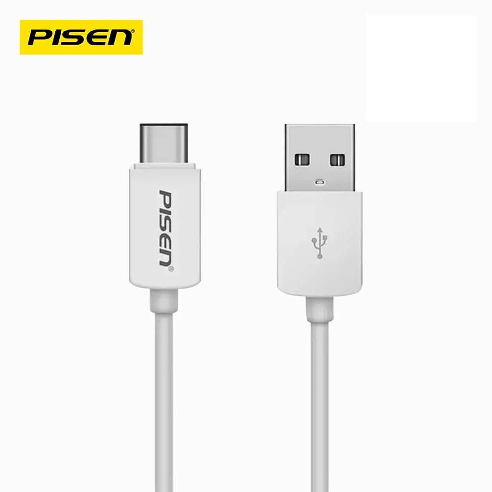 PISEN MR WHITE USB-A إلى USB-C 20CM WHITE TC25-200