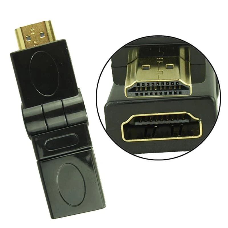 AIFFECT HDMI 1.4 نوع الزاوية HDMI ذكر إلى أنثى 90 ، 180 ، 360 درجة