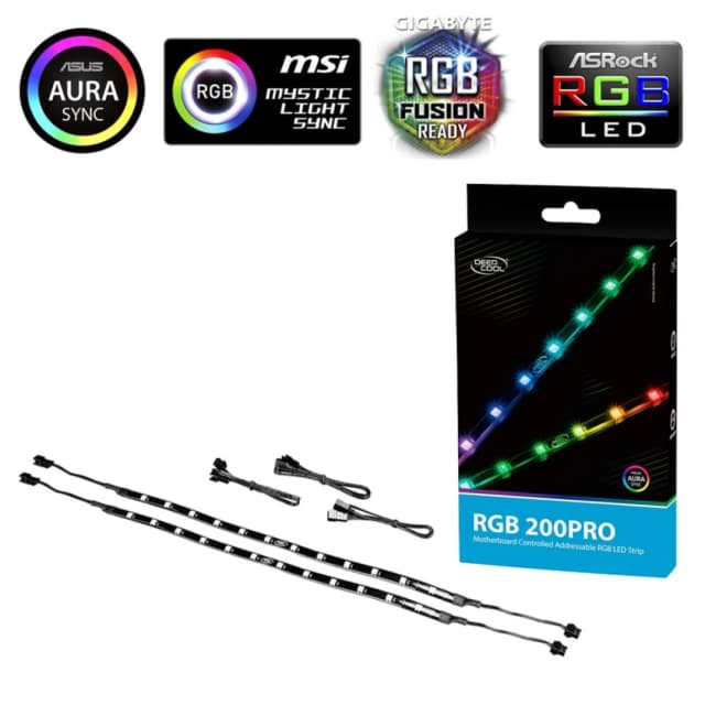 Deepcool RGB 200 PRO Colour Addressable LED Strip Magnetic Lighting Kit