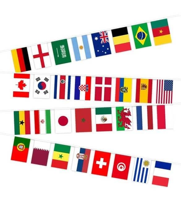 2022 Qatar World Cup Flags String