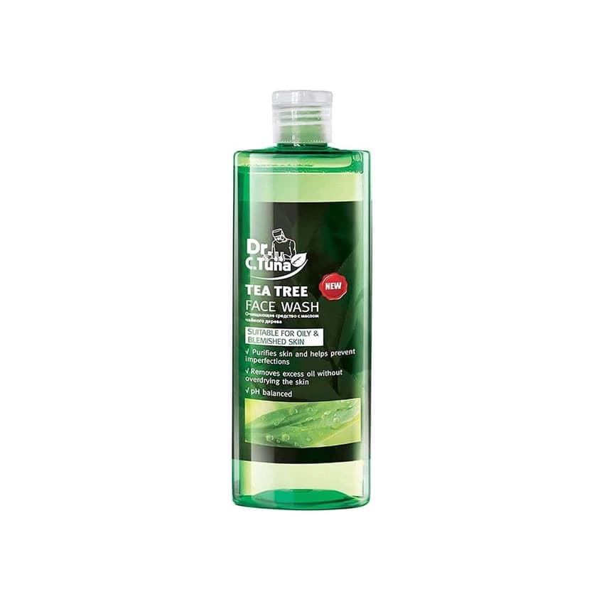 FARMASI Dr. C. Tuna Tea Tree Face Wash, Anti Aging, Breakout & Blemish, Wrinkle Reducing Gel Face Wash - Clear Pores on Oily, Dry & Sensitive Skin with Natural Ingredients 7.6 fl. oz / 100ml