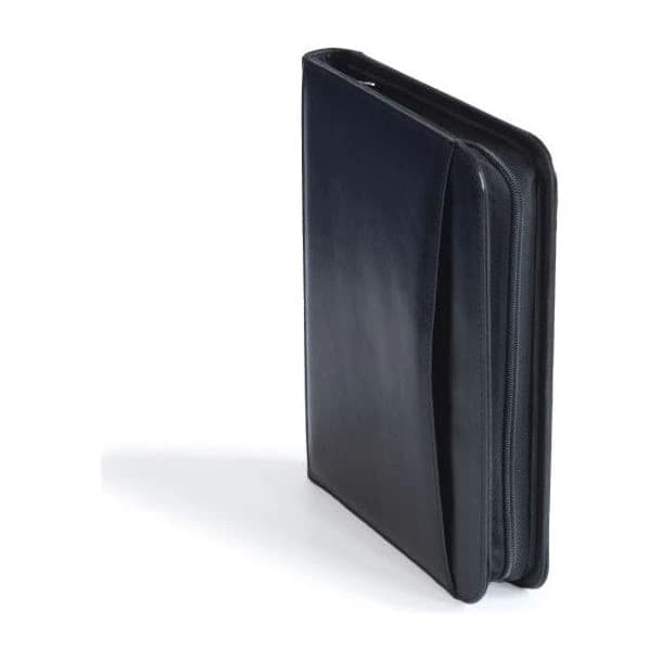 NEW Leuchtturm OPTIMA KURT Ringbinder Zipper Portfolio Black 285x225x35mm with 5 OPTIMA Coin Sheets