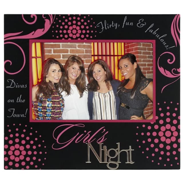 Malden Sentiments Black & Pink Wood 4x6" Photo Frame