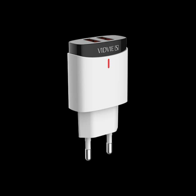 VIDVIE CE08 WALL CHARGER Fast charger DUAL USB WITH USB CABLE