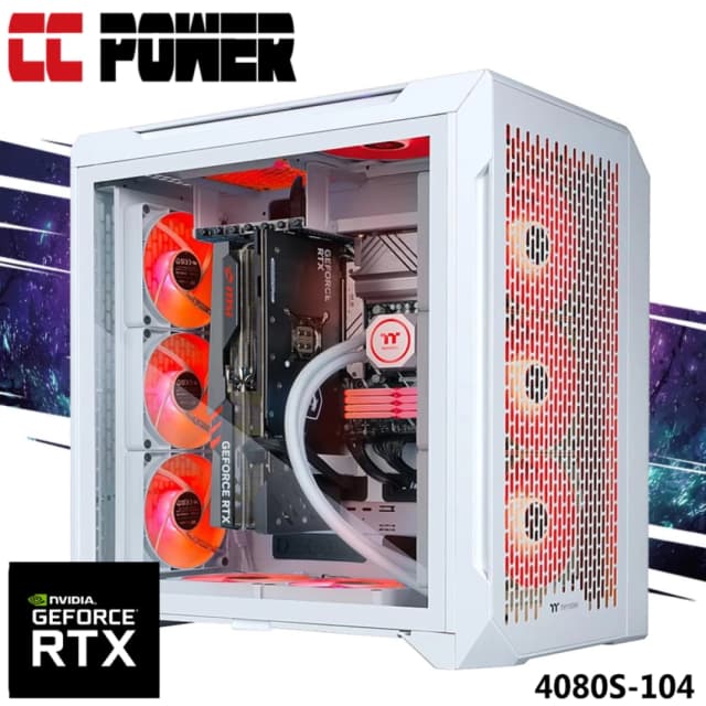 CC Power 4080S-104 Workstaion AMD Ryzen Threadripper Pro 16-Cores w/ Nvidia RTX 4080 SUPER 16GB & Liquid Cooler